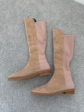 Stuart Weitzman 5050 Knee High Suede Tall Boot in Tan